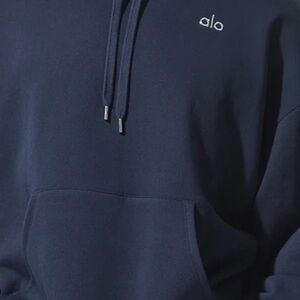 ALO Hoodie Men’s Accolade Yoga French Terry  Sz L  Sweatshirt Blue
